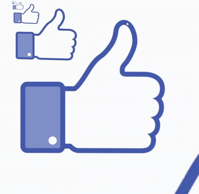 Thumbs Up Icon In Different Sizes GIF