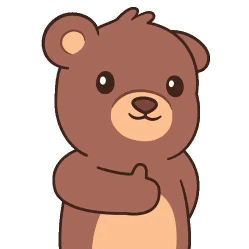 Thumbs Up Teddy Bear Sticker