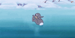 Thumper Sliding On Ice
