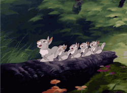 Thumper With His Kids GIF