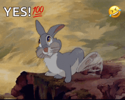 Thumper Yes Laughing Emoji GIF