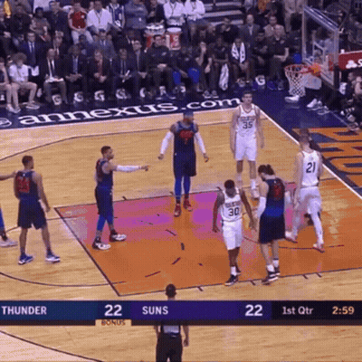 Thunder And Suns Playing Basketball GIF