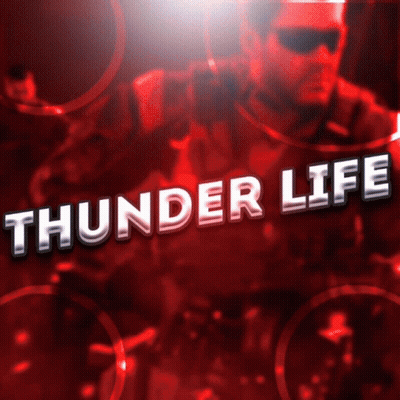 Thunder Life Text On Red Background GIF