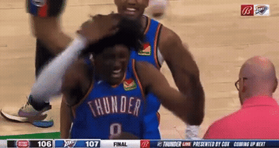 Thunder Player Helped Off Court By Referee GIF
