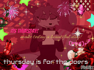 Thursday Is For The Doers With A Cartoon Character GIF