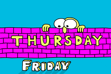 Thursday Peeking At Friday Funny GIF