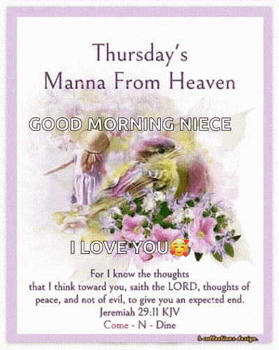Thursday's Manna From Heaven Good Morning Niece GIF
