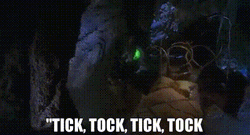 Tick Tock Creepy Night Bed GIF