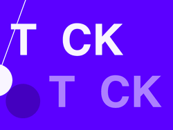 Tick Tock Pendulum Purple Blue Animation GIF