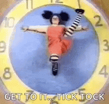 Tick Tock The Big Comfy Couch Hour Hand GIF