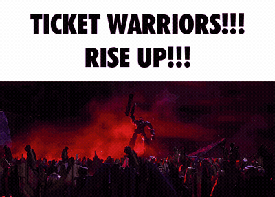 Ticket Warriors Rise Up Poster GIF