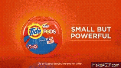 Tide Pods Advertisement Small But Powerful GIF