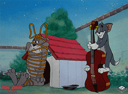 Tied Up Spike And Tom Cat GIF
