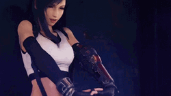 Tifa Stretching Her Arms GIF
