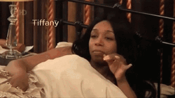Tiffany Pollard Eating In Bed GIF