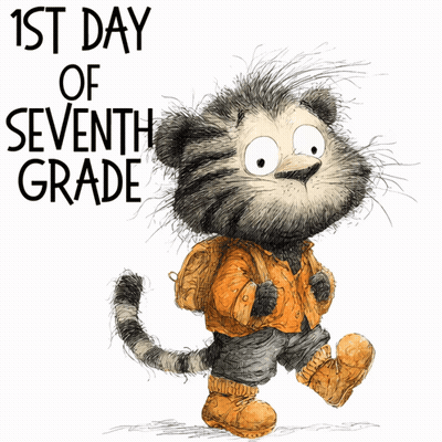 Tiger 1St Day Of Seventh Grade GIF