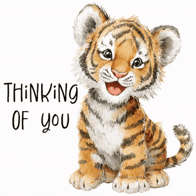 Tiger Cub Thinking Of You GIF