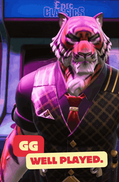 Tiger In Suit And Tie With GG Well Played Sticker GIF