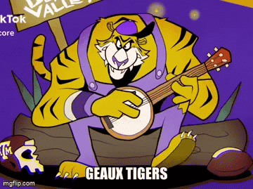Tiger Playing Banjo Geaux Tigers GIF