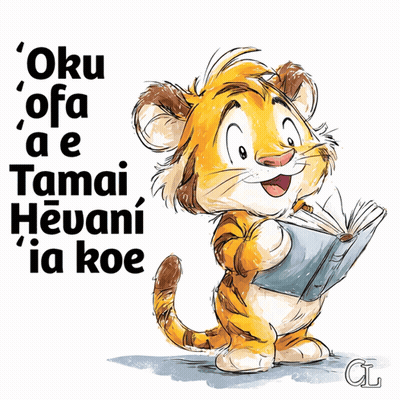 Tiger Reading Book Oku Ofa Ae Tamai Hevani Ia Koe GIF