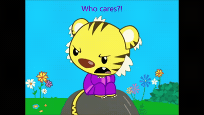 Tiger Sitting On Road Saying Who Cares GIF