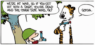 Tiger Talking To Boy Holding Gun GIF