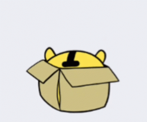 Tiger Trying To Hide With Box GIF