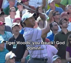 Tiger Woods Striking Long Shot GIF