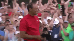 Tiger Woods Tight Hugs Congrats GIF