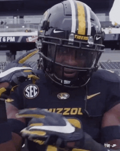 Tigers Football Player Wearing Helmet GIF