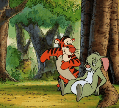 Tigger And Roo Are Sitting Under A Tree GIF