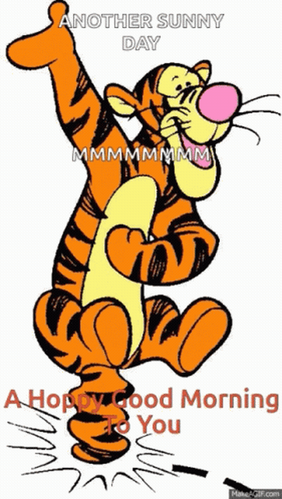 Tigger Cartoon With Another Sunny Day GIF