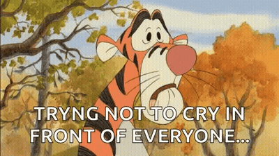 Tigger Crying In Front Of Forest GIF