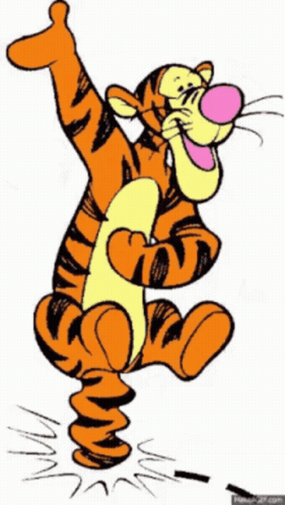 Tigger From Winnie The Pooh Jumping In Air GIF