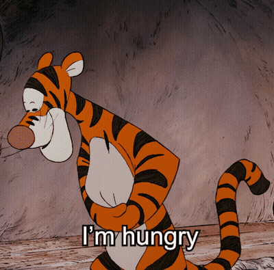 Tigger From Winnie The Pooh Says I 'M Hungry In A Cartoon GIF