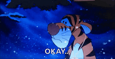 Tigger From Winnie The Pooh With Headphones In Snow Says Okay GIF