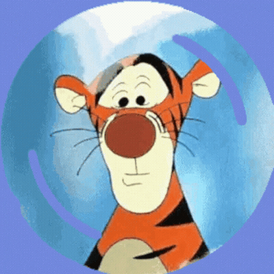 Tigger In Blue Circle GIF
