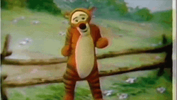 Tigger Mascot Fast Running  GIF