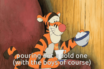 Tigger Pouring Cold One With The Boys GIF