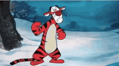 Tigger Standing In Snow GIF