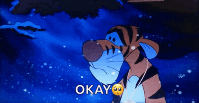 Tigger Wearing Headphones With Okay Above Him GIF