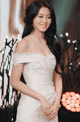 Tight Dress Seolhyun Shy Smile Looking Down GIF