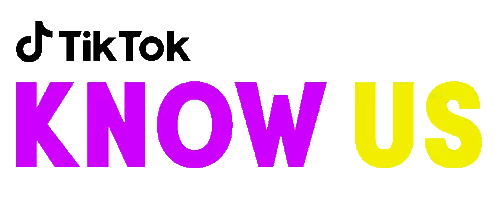 TikTok Know Us Logo Purple And Blue Sticker