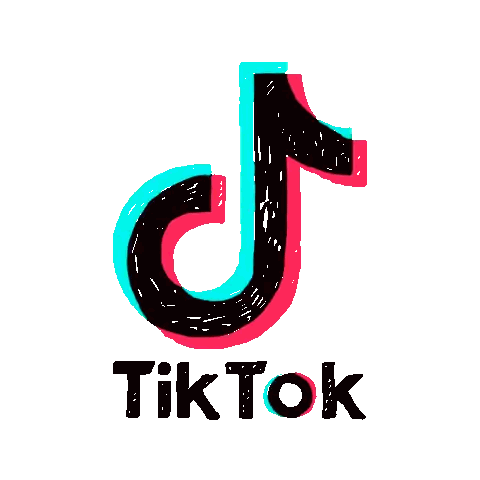 TikTok Logo With Letters T And K Sticker