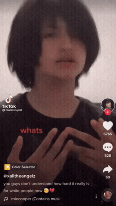 TikTok Screenshot Saying Whats On The Top GIF