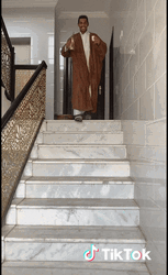 Tiktok Staircase Accident GIF
