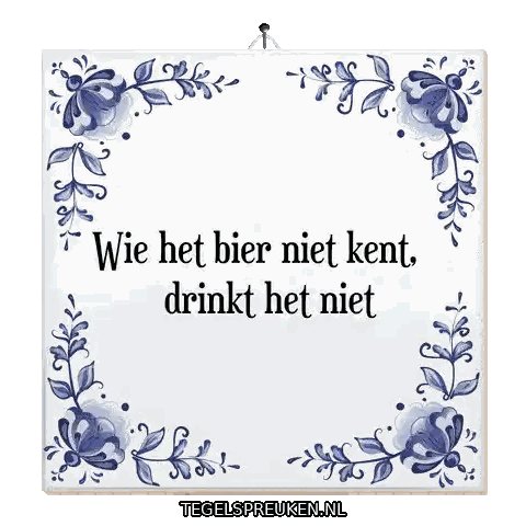 Tile About Bier Niet Alleen Sticker