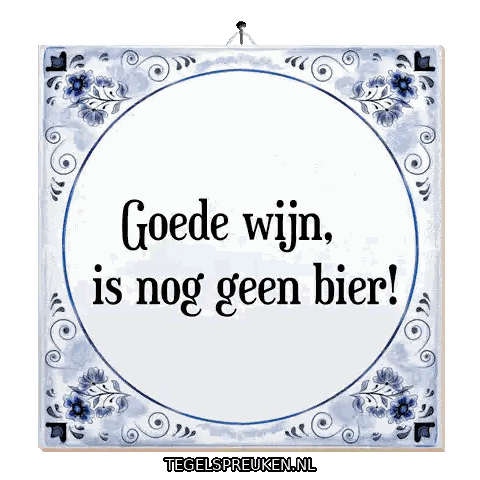 Tile About Goede Wijn And Bier Sticker