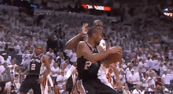 Tim Duncan Foul Vs Miami Heat GIF