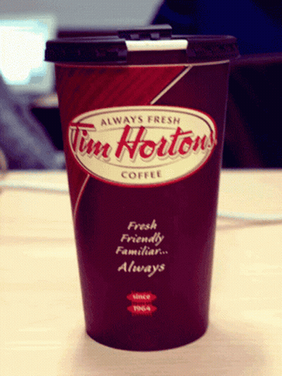 Tim Hortons Coffee Cup On Table GIF
